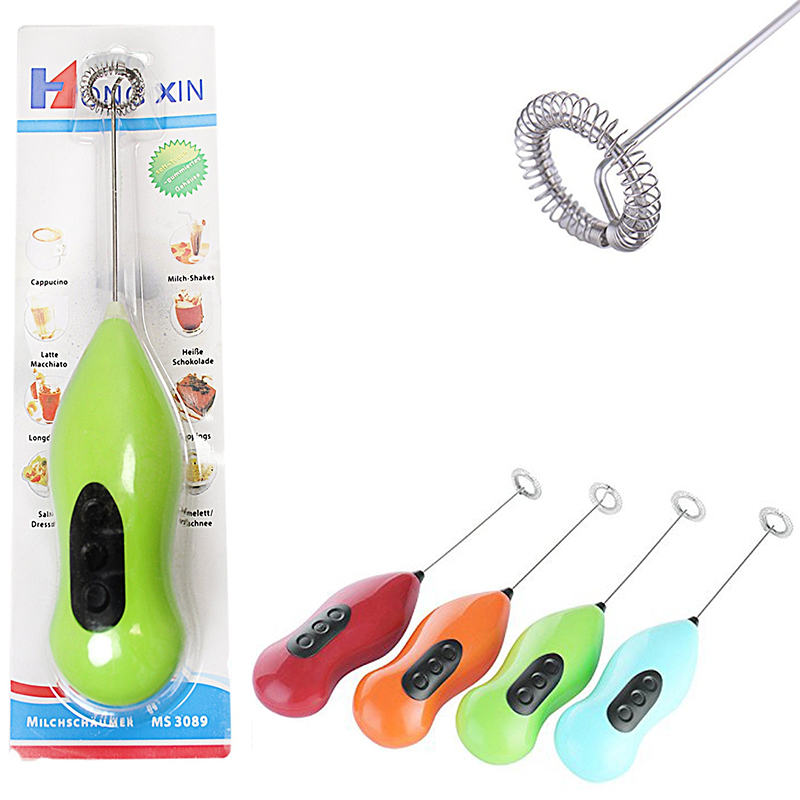 Hand Stirrer Coffee Milk Frother Stirrer Battery Operated 22 cm Random Colour