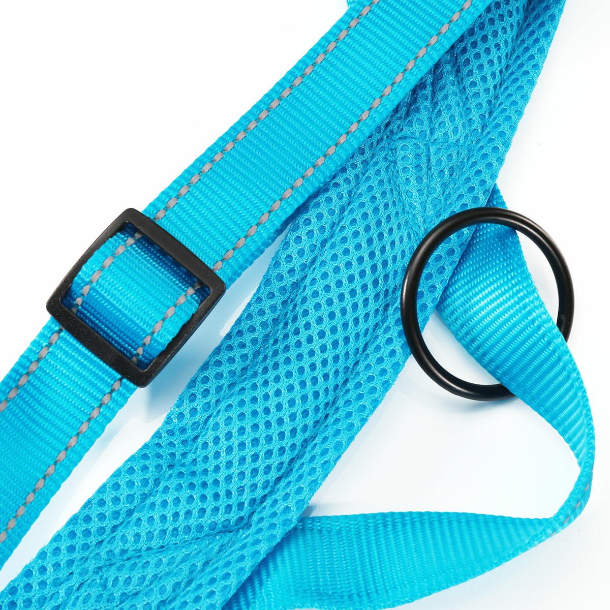 Dog Pet Adjustable Safety Seat Belt Harness Restraint Lead Leash Size XS - Blue