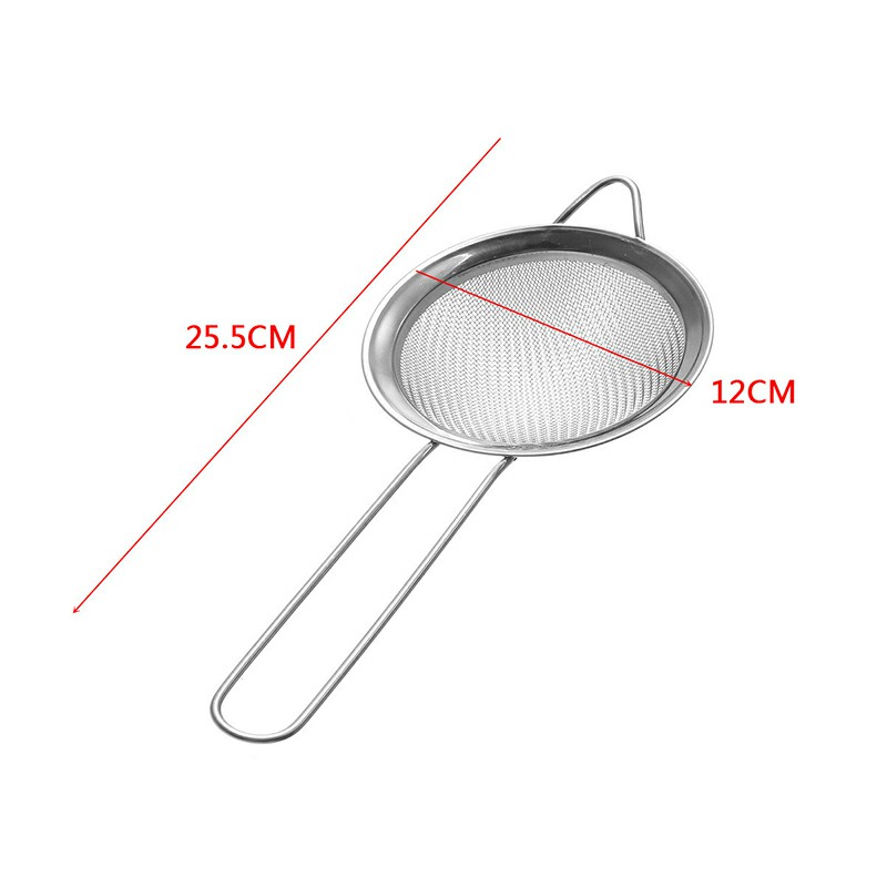 Stainless Steel Strainer Wire Mesh Classic Traditional Filter Sieve Spoon Kitchen Gadgets - 12cm