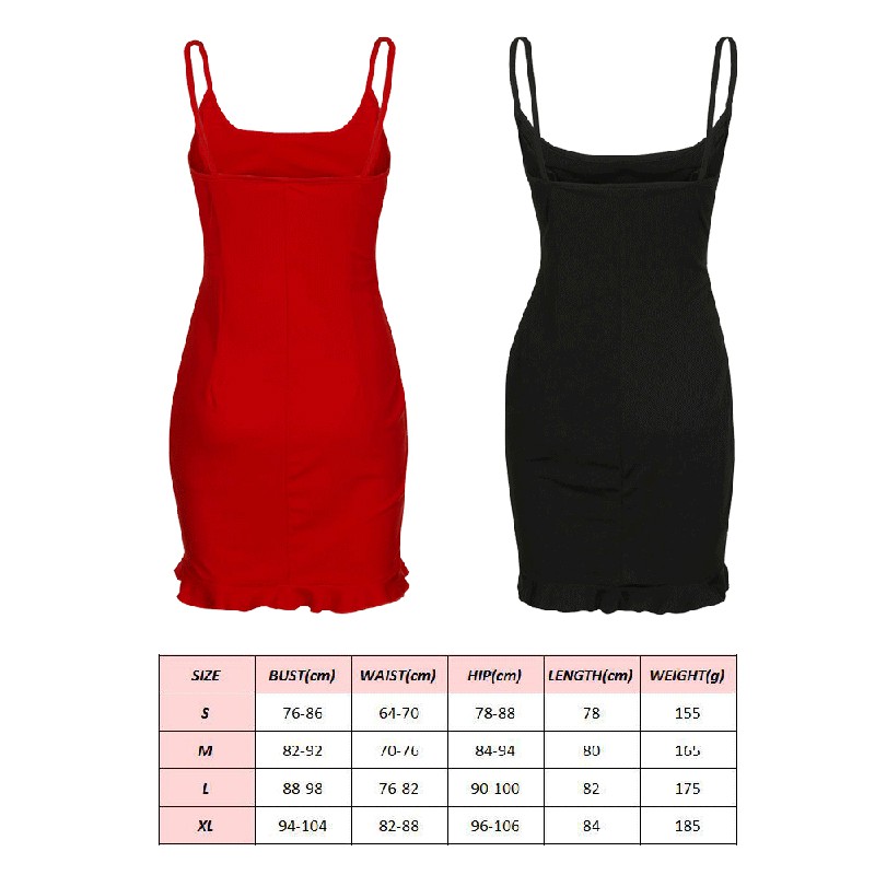 Women Ruffle Frill Mini Wrap Sling Dress Ladies Party Frill Dress - M