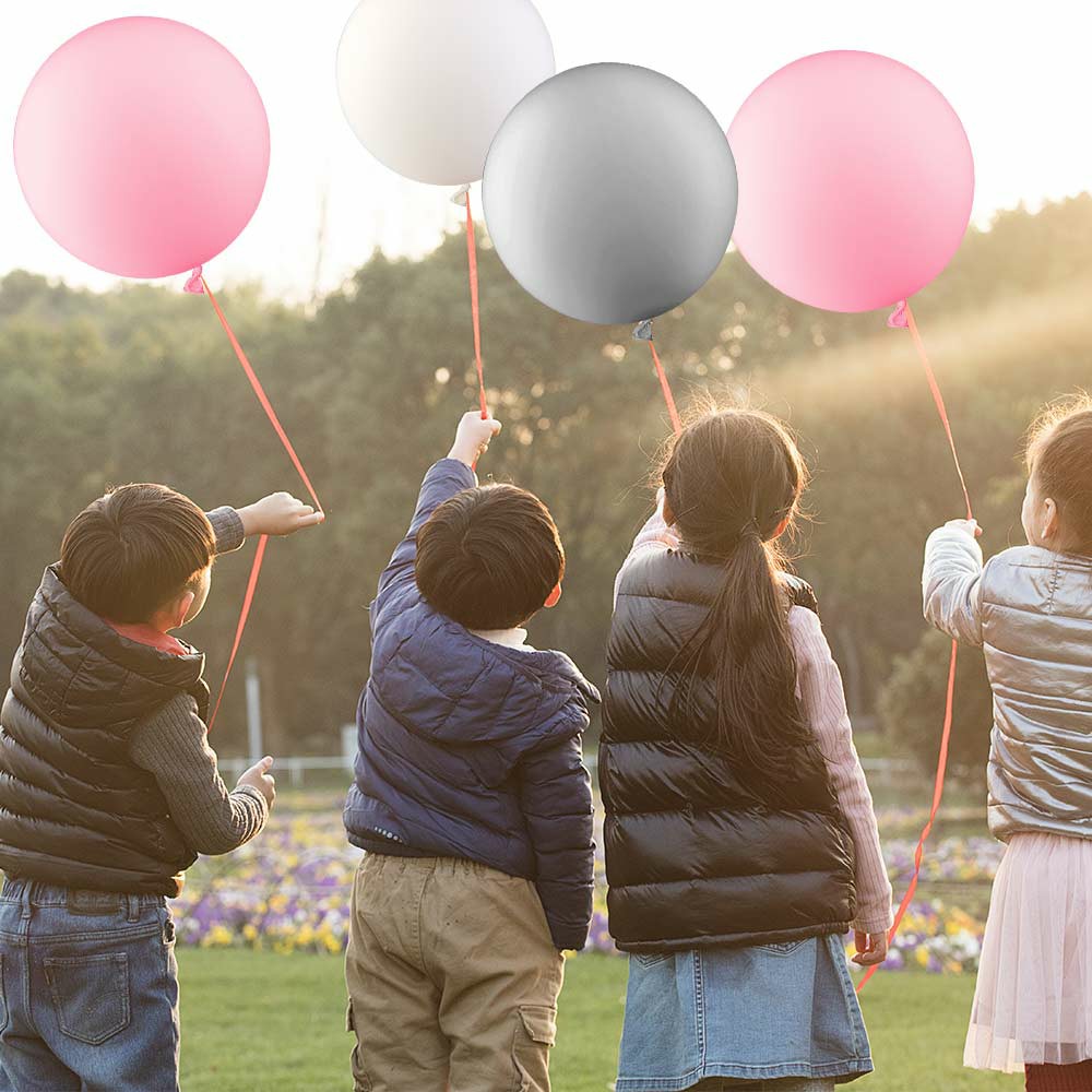 5 Pieces Round Latex Balloons 36 inches Wedding Decor Helium Big Large Giant Ballons for Wedding Festival - Pink