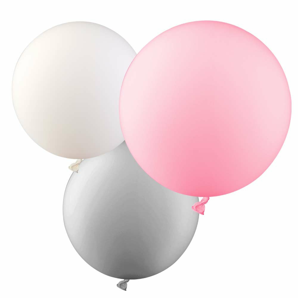 5 Pieces Round Latex Balloons 36 inches Wedding Decor Helium Big Large Giant Ballons for Wedding Festival - Pink
