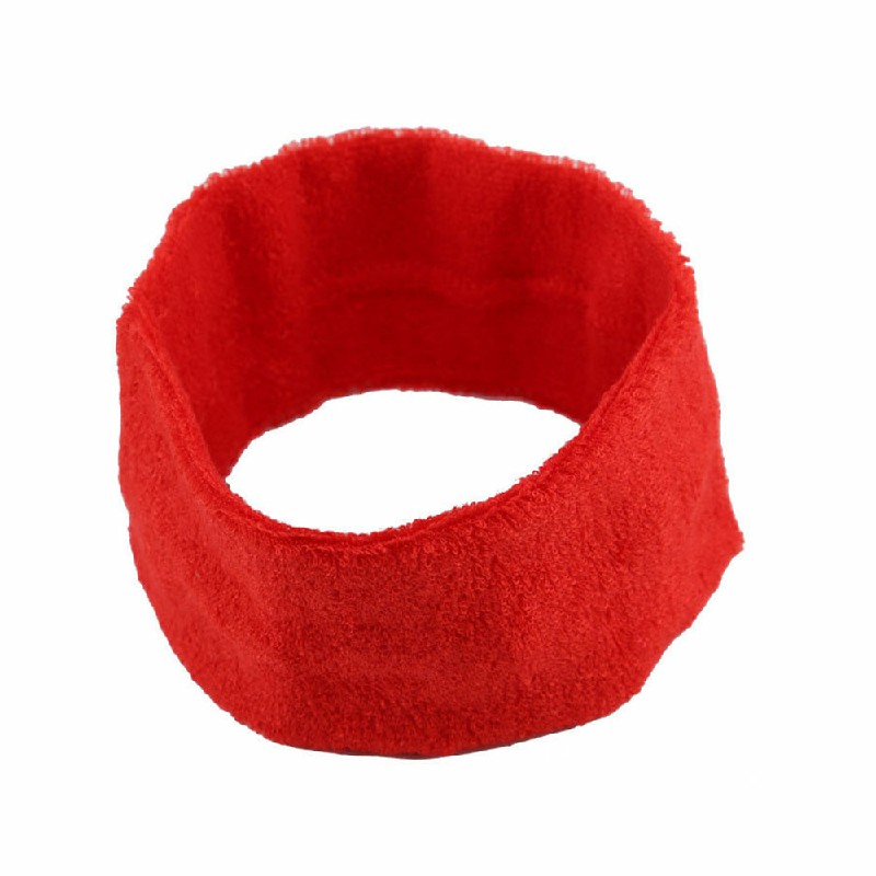 Unisex Sports Cotton Sweatband - Red