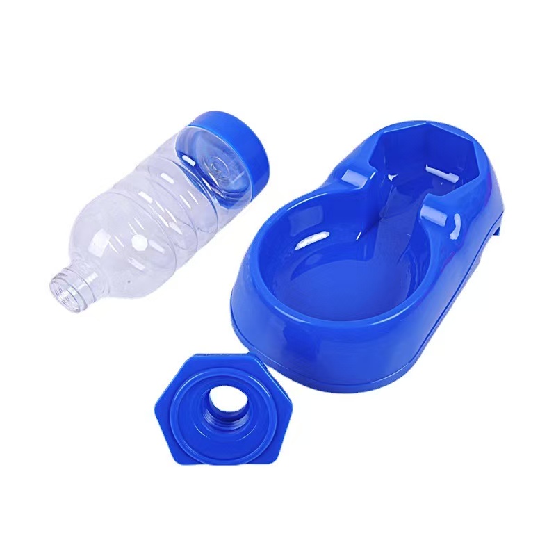 2 in 1 Automatic Pet Feeder Water Dispenser Self-Feeding Bowl for Dogs and Cats Blue