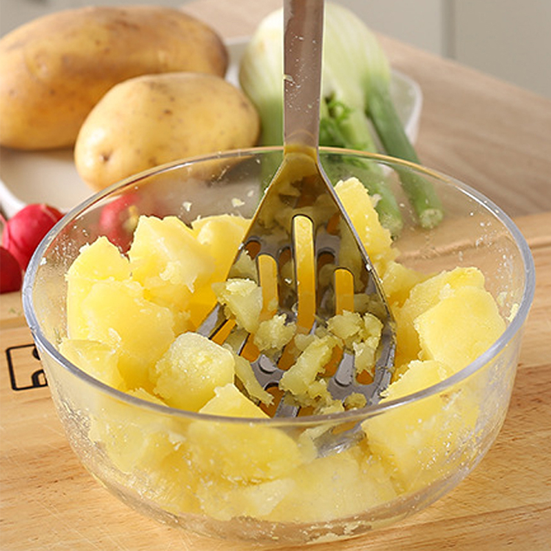 Stainless Steel Potato Masher 14 inch for Kitchen Silver