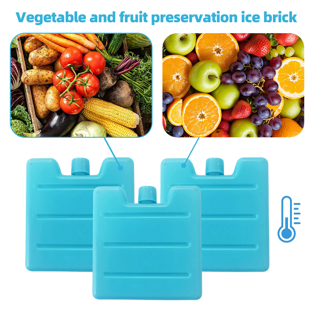 3PCS Mini Ice Bricks Set Freezer Blocks Reusable Freezer Cooler Bag