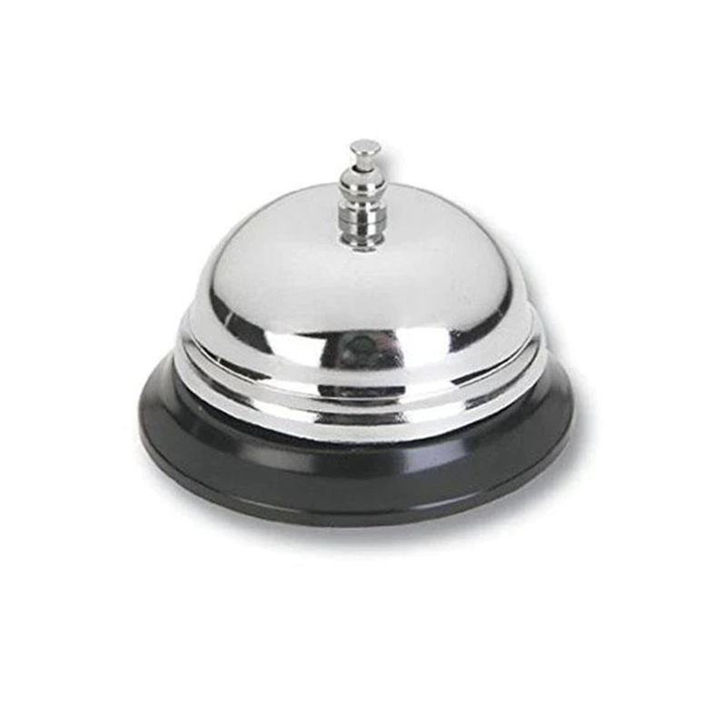 Reception Call Bells Chrome Kitchen Bell All Metal Construction Desk Bell Service Bell