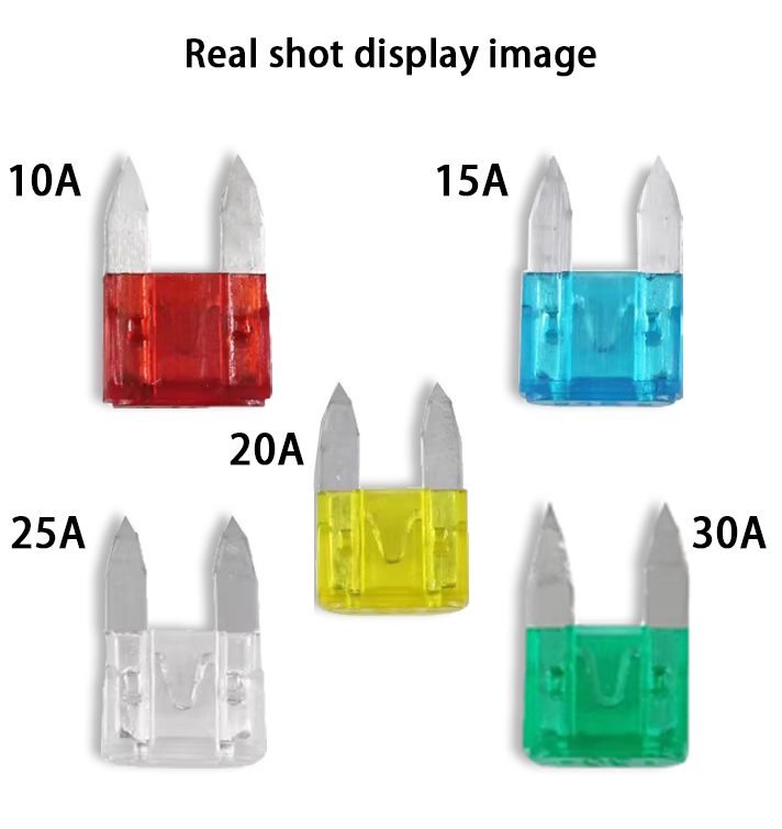 10PCS Mixed Mini Blade Fuses 10A to 30A Replacement Fuses Car Fuse ATM Motorbike