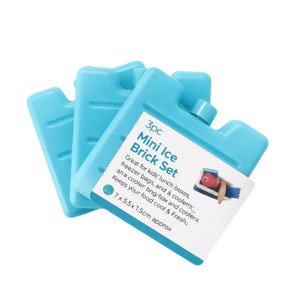 3PCS Mini Ice Bricks Set Freezer Blocks Reusable Freezer Cooler Bag
