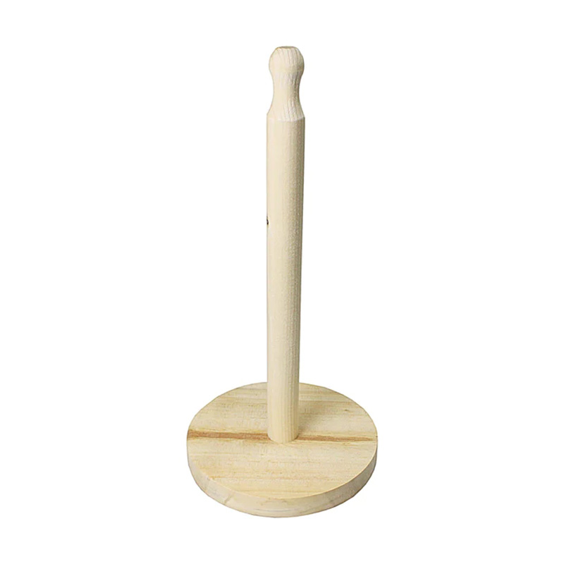 Wooden Tissue Holder Roll Holder Free Standing Paper Tower Stand for Kitchen Bathroom Bedroom