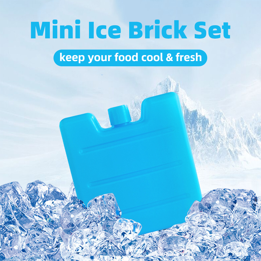 3PCS Mini Ice Bricks Set Freezer Blocks Reusable Freezer Cooler Bag