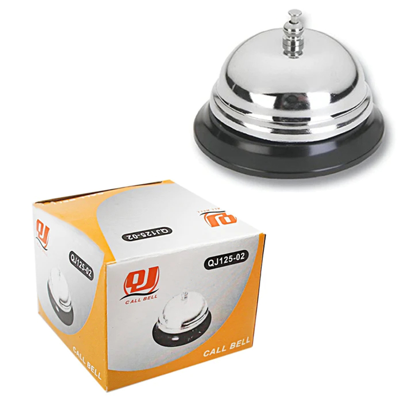 Reception Call Bells Chrome Kitchen Bell All Metal Construction Desk Bell Service Bell