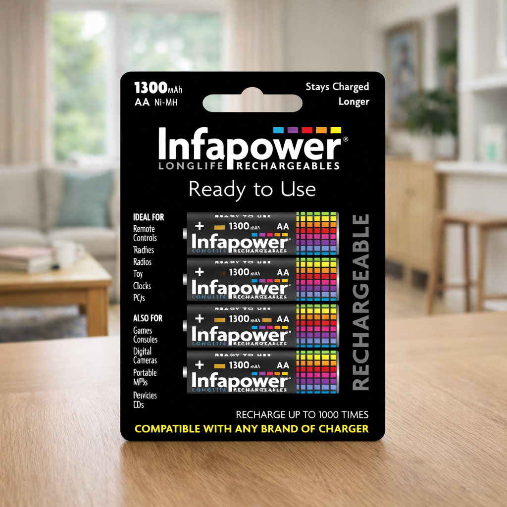 LongLife Rechargeable Battery Multipurpose Use 4 Pack AA