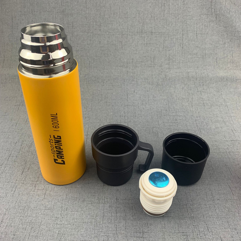 Travel Vacuum Flask Water Bottle for Coffee Built-in Lid Cup Thermal Tea Mug Sport Bottles Random Colours
