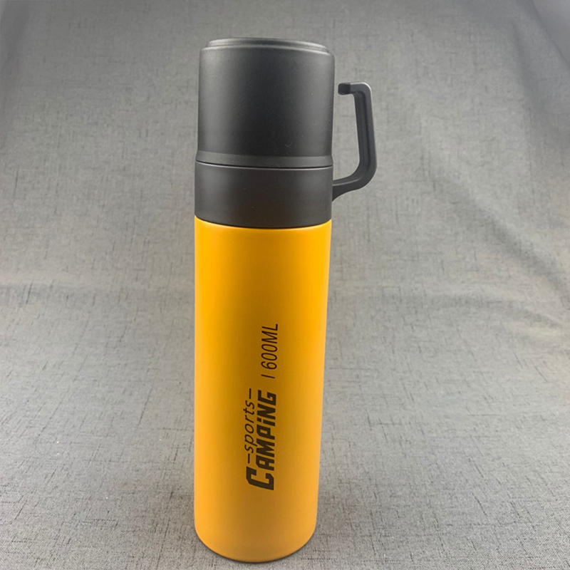 Travel Vacuum Flask Water Bottle for Coffee Built-in Lid Cup Thermal Tea Mug Sport Bottles Random Colours