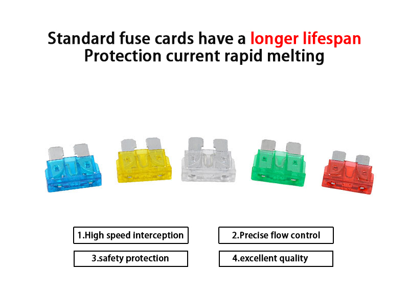 10PCS Mixed Mini Blade Fuses 10A to 30A Replacement Fuses Car Fuse ATM Motorbike