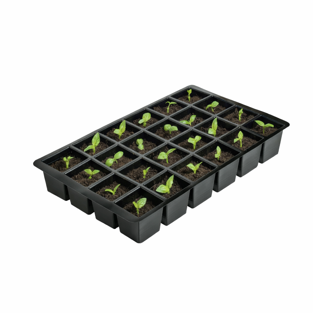 3PCS 24 Cell Plant Trays Bedding Plant Pack Plastic Inserts Seed Germination Pots