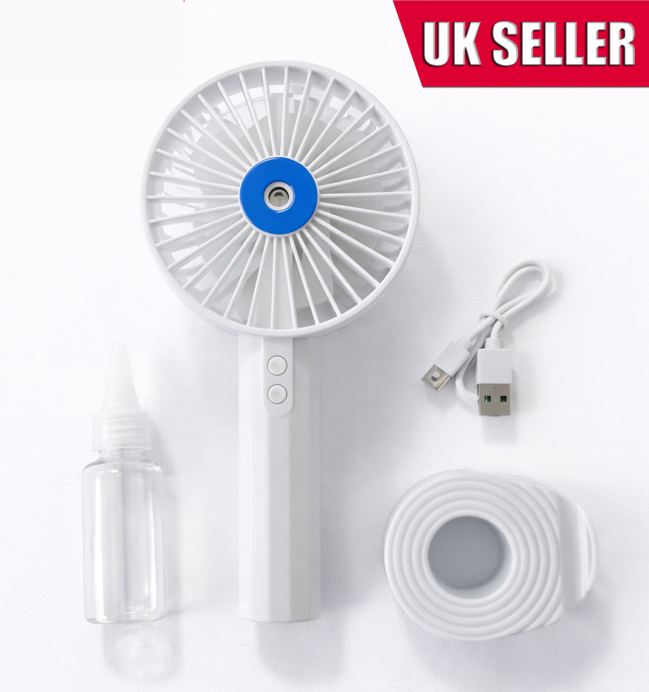 Portable Mist Spray Fan Mini Handheld Desk Cooler Fan USB Rechargeable