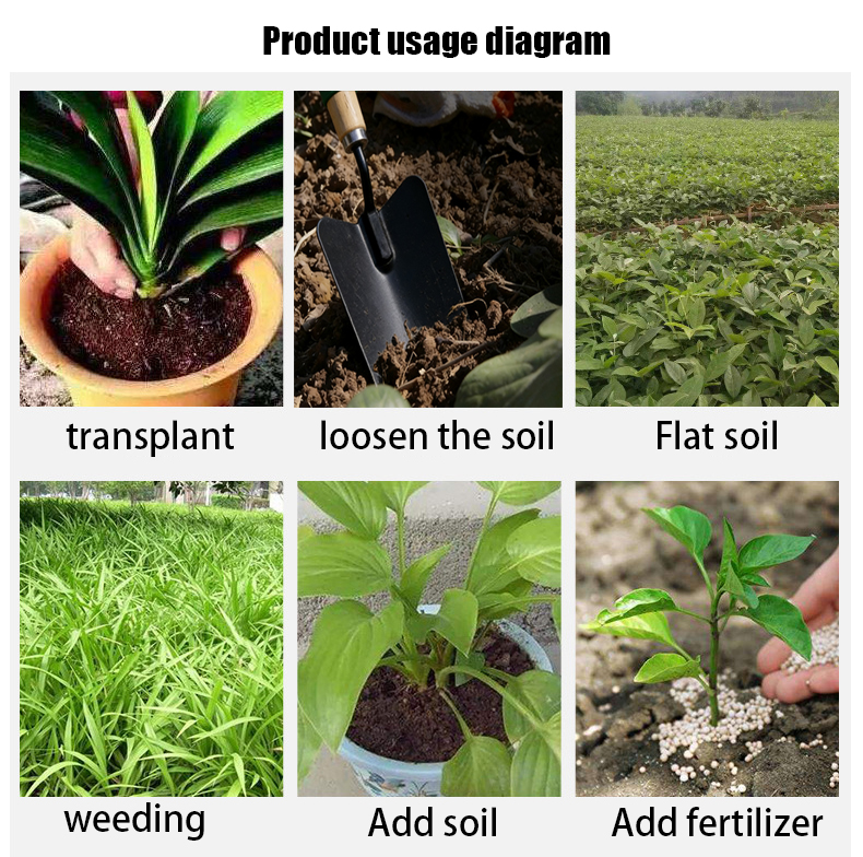 Hand Trowel With Cushion Grip Wooden Handle Garden Trowel Garden Shovel