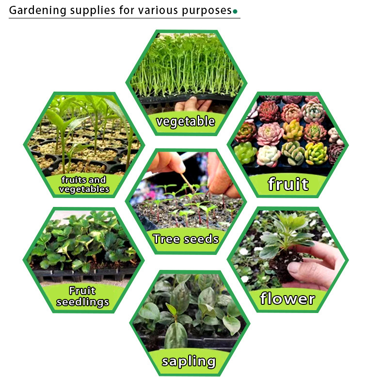 3PCS 24 Cell Plant Trays Bedding Plant Pack Plastic Inserts Seed Germination Pots