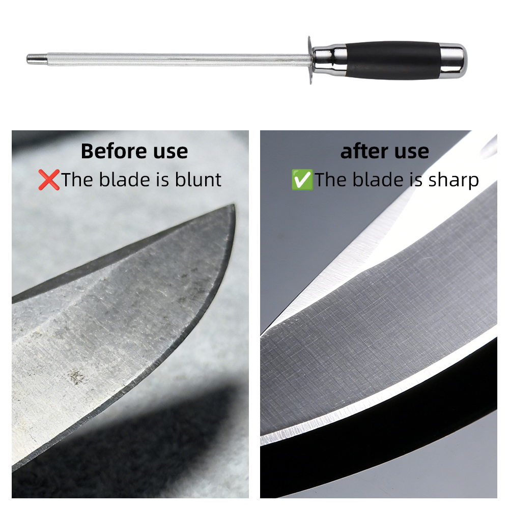 Knife Sharpener Professional Steel Rod Sharpener Honing Rod