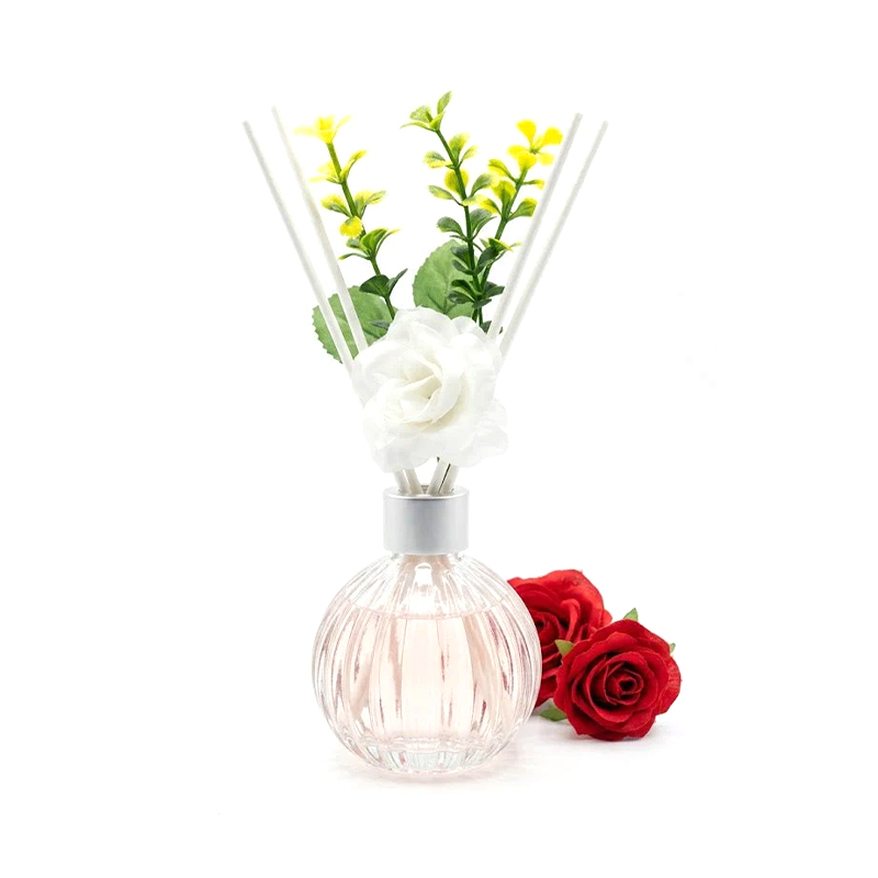 White Polyester Stick Aroma Diffusers Set  Air Fresheners With Fake Flower Scented Diffuser Home Fragrance