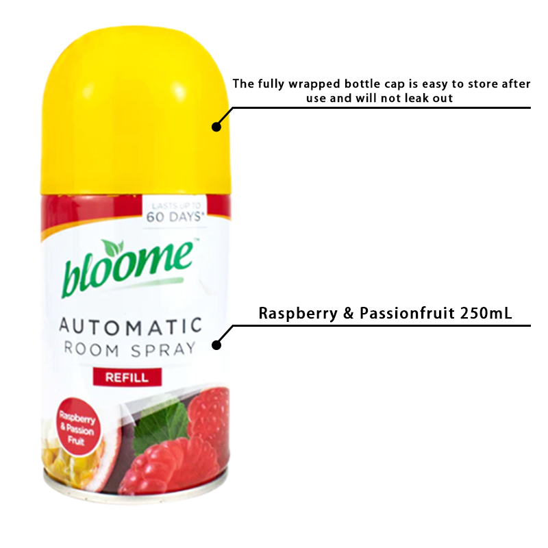 Bloome Automatic Air Freshener Refill Canister 250ml- Raspberry Passionfruit