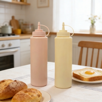 Sauce Bottle 1000mL Large Plastic Ketchup Mayonaise Mustard Bottle Random Colours