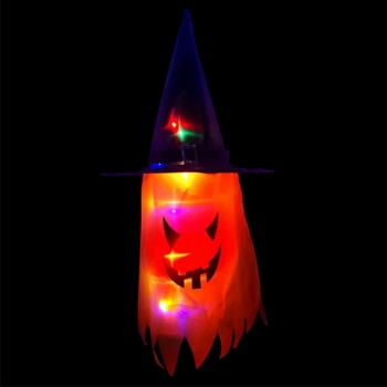 LED Light Ghost Windsock Halloween Decor Garden Decor Props Party Home Hanging - Yellow