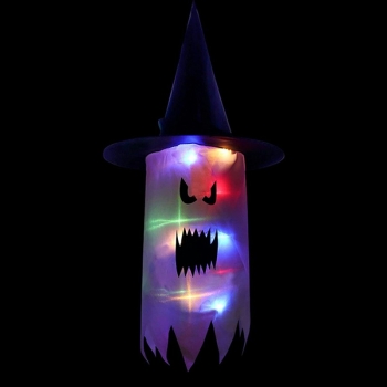 LED Light Ghost Windsock Halloween Decor Garden Decor Props Party Home Hanging - Pink