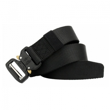 Quick Release Work Belts Tactical Black Men Combat Army Nylon Buckle Waistbelt - Black