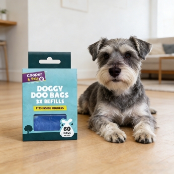 60PCS Pet Dog Poop Bags Refills Rolls Strong Biodegradable Poop Bags