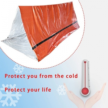Disposable Shelter Tent Outdoor Ultralight Portable Camping Shelter - Orange