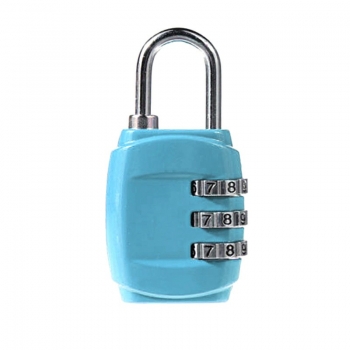 3 Code Security Lock Password Combination Padlock for Travel Suitcase Bag - Blue