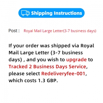 Redelivery fee for Royalmail large letter service