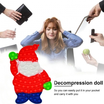 Pop it Fidget Santa Claus a Loud Side and a Quiet Side to Pop - Red