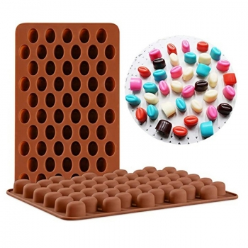 55 Mini Coffee Beans Chocolate Mold Candy Ice Cube Jelly DIY Cake Decoration Baking Molds