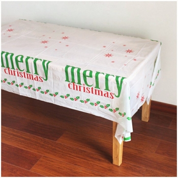 Disposable Christmas Themed Table Cloths Xmas Party Table Cover Home Decoration - Christmas 7