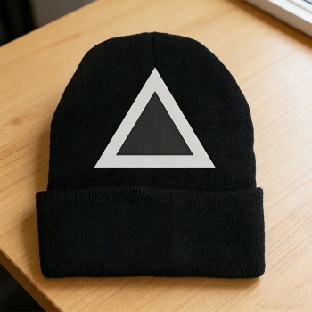 Mens Womens Beanie Knitted Hat Halloween Party Cosplay Costume - Triangles