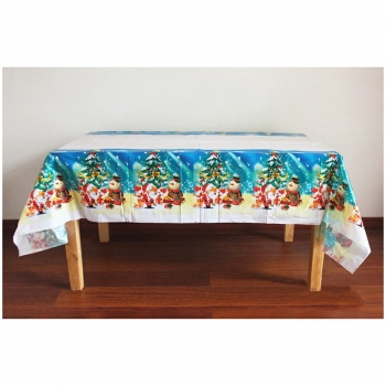 Disposable Christmas Themed Table Cloths Xmas Party Table Cover Home Decoration - Christmas 3