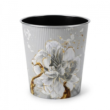 Beautiful Floral Bin Paper Office Bin Waste Rubbish Bins Random Colours 259g 24 x 23cm