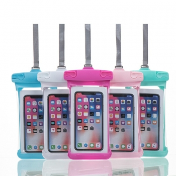 Universal 7.2 inch Waterproof Three-dimensional E Type Phone Pouch Glowing Bag - Pink