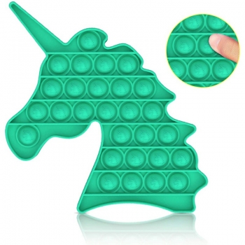Pop it Fidget Unicorn a Loud Side and a Quiet Side to Pop - Green