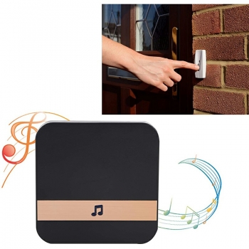 Smart Wireless Sensor Dingdong Doorbell Chime for Wireless Video Doorbell - Black