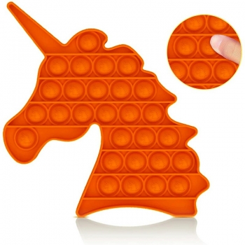 Pop it Fidget Unicorn a Loud Side and a Quiet Side to Pop - Orange