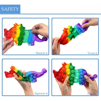 Pop it Fidget Game Among Us Anti Atress Products Triceratops - Multicolor