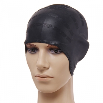 Universal Flexible Stretch Elastic Swimming Cap  Swim Hat - Black