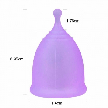 35ml Medical Grade Silicone Menstrual Cup Reusable Lady Cup - Purple