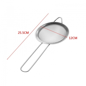 Stainless Steel Strainer Wire Mesh Classic Traditional Filter Sieve Spoon Kitchen Gadgets - 12cm