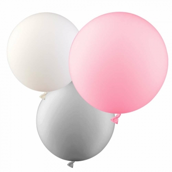 5 Pieces Round Latex Balloons 36 inches Wedding Decor Helium Big Large Giant Ballons for Wedding Festival - Pink